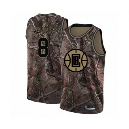 Men's Los Angeles Clippers 8 Moe Harkless Swingman Camo Realtree Collection Basketball Jersey