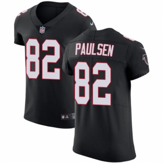 Men's Nike Atlanta Falcons 82 Logan Paulsen Black Alternate Vapor Untouchable Elite Player NFL Jersey