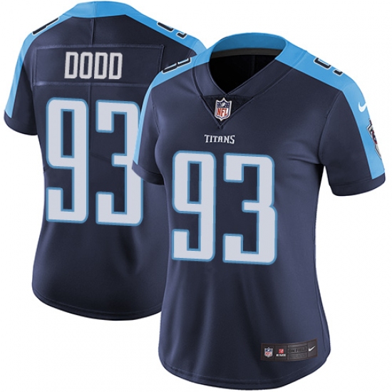 Women's Nike Tennessee Titans 93 Kevin Dodd Elite Navy Blue Alternate NFL Jersey