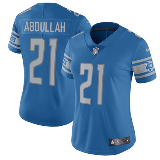 Women's Nike Detroit Lions 21 Ameer Abdullah Limited Light Blue Team Color Vapor Untouchable NFL Jersey