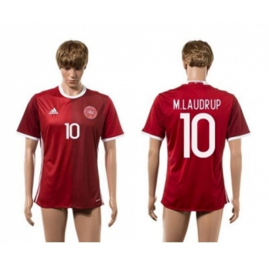 Danmark 10 M.Laudrup Red Home Soccer Country Jersey