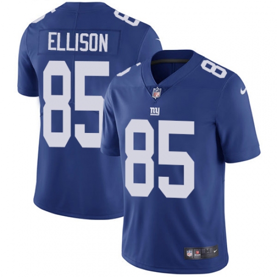 Men's Nike New York Giants 85 Rhett Ellison Royal Blue Team Color Vapor Untouchable Limited Player NFL Jersey