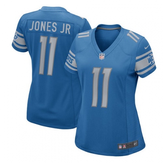 Women's Nike Detroit Lions 11 Marvin Jones Jr Game Light Blue Team Color NFL Jersey