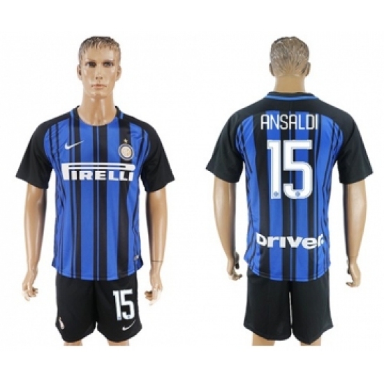 Inter Milan 15 Ansaldi Home Soccer Club Jersey