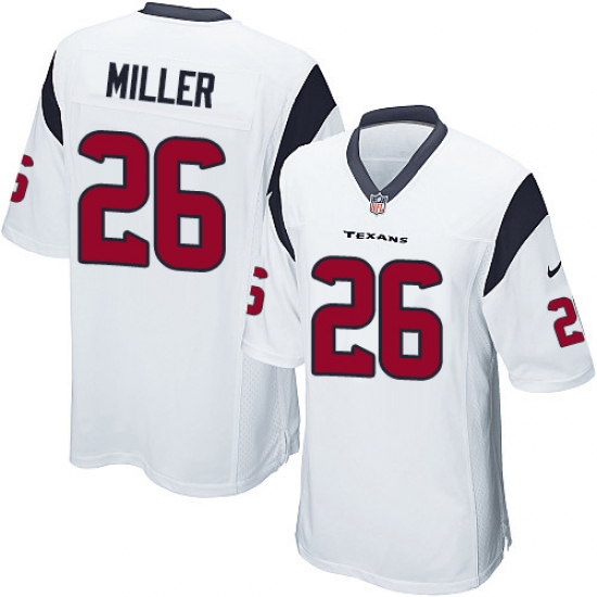 Men's Nike Houston Texans 26 Lamar Miller Game White NFL Jersey