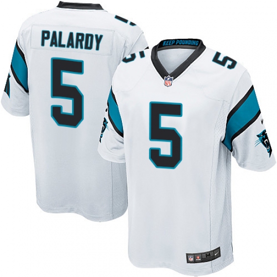 Men's Nike Carolina Panthers 5 Michael Palardy Game White NFL Jersey