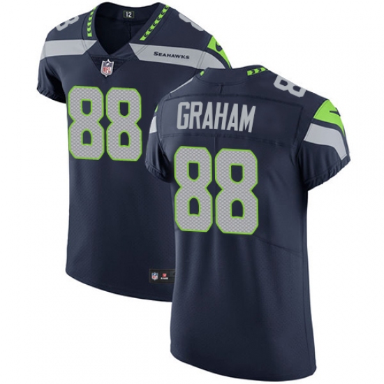 Men's Nike Seattle Seahawks 88 Jimmy Graham Steel Blue Team Color Vapor Untouchable Elite Player NFL Jersey