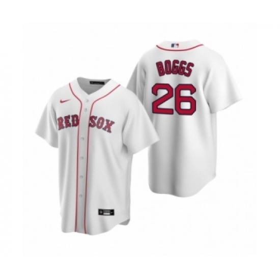 Men's Boston Red Sox 26 Wade Boggs Nike White Replica Home Jersey