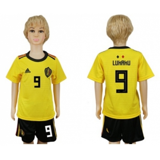 Belgium 9 Lukaku Away Kid Soccer Country Jersey