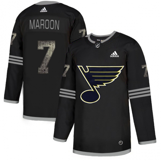 Men's Adidas St. Louis Blues 7 Patrick Maroon Black Authentic Classic Stitched NHL Jersey