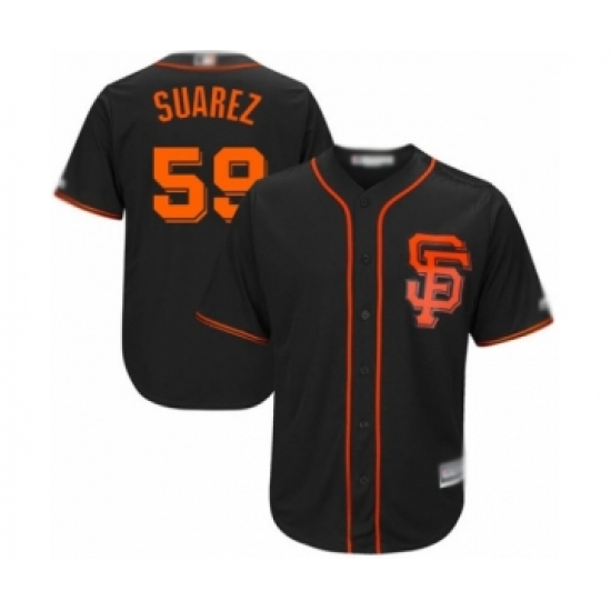 Youth San Francisco Giants 59 Andrew Suarez Authentic Black Alternate Cool Base Baseball Player Jersey