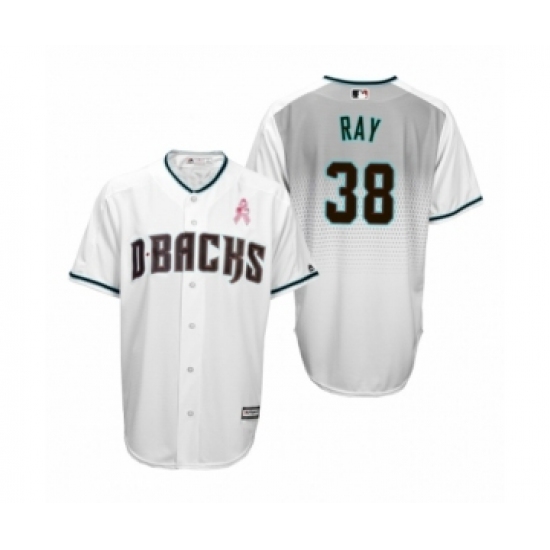 Men's Robbie Ray Arizona Diamondbacks 38 White Teal 2019 Mothers Day Cool Base Jersey