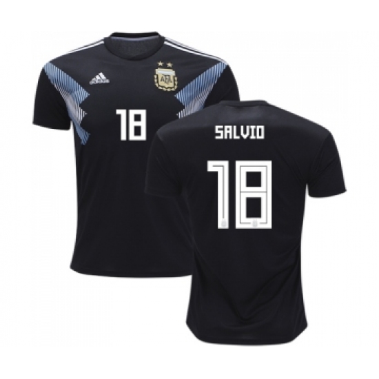 Argentina 18 Salvio Away Kid Soccer Country Jersey