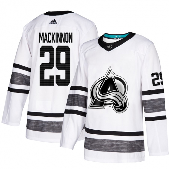 Men's Adidas Colorado Avalanche 29 Nathan MacKinnon White 2019 All-Star Game Parley Authentic Stitched NHL Jersey