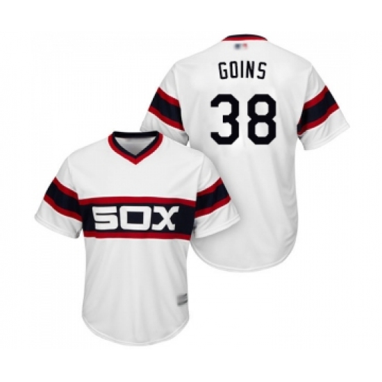 Youth Chicago White Sox 38 Ryan Goins Replica White 2013 Alternate Home Cool Base Baseball Jersey