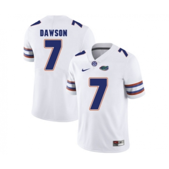 Florida Gators 7 Duke Dawson White College Football Jersey