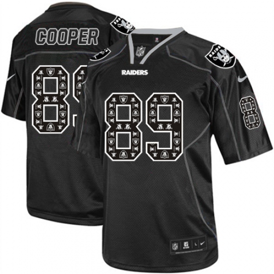 Men's Nike Oakland Raiders 89 Amari Cooper Elite New Lights Out Black NFL Jersey