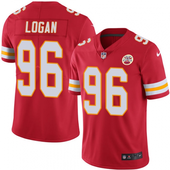 Men's Nike Kansas City Chiefs 96 Bennie Logan Red Team Color Vapor Untouchable Limited Player NFL Jersey