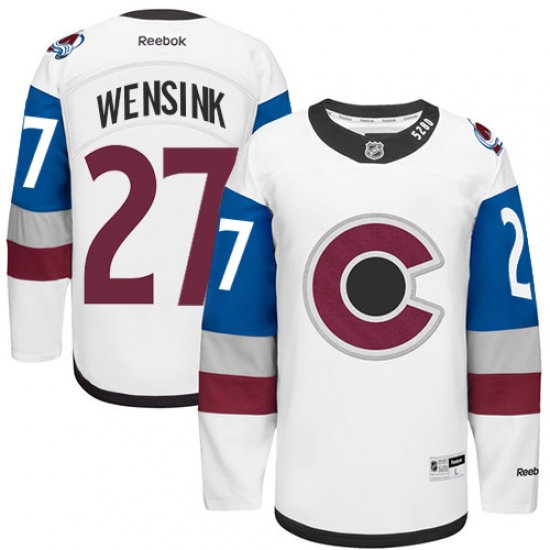 Men's Reebok Colorado Avalanche 27 John Wensink Premier White 2016 Stadium Series NHL Jersey