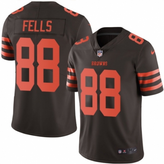 Youth Nike Cleveland Browns 88 Darren Fells Limited Brown Rush Vapor Untouchable NFL Jersey