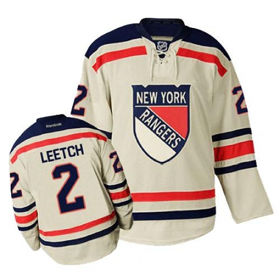 Men's Reebok New York Rangers 2 Brian Leetch Authentic Cream 2012 Winter Classic NHL Jersey