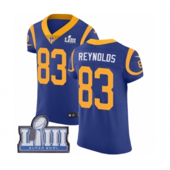 Men's Nike Los Angeles Rams 83 Josh Reynolds Royal Blue Alternate Vapor Untouchable Elite Player Super Bowl LIII Bound NFL Jersey