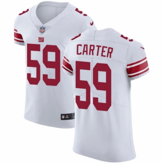 Men's Nike New York Giants 59 Lorenzo Carter White Vapor Untouchable Elite Player NFL Jersey