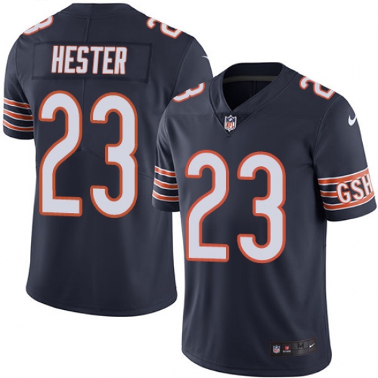 Men's Nike Chicago Bears 23 Devin Hester Navy Blue Team Color Vapor Untouchable Limited Player NFL Jersey