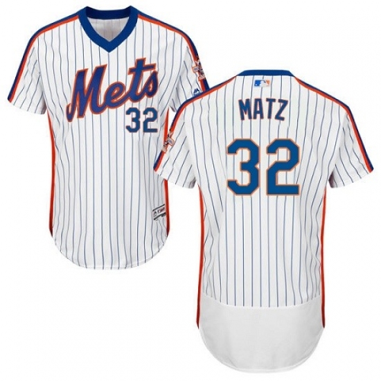 Men's Majestic New York Mets 32 Steven Matz White Alternate Flex Base Authentic Collection MLB Jersey