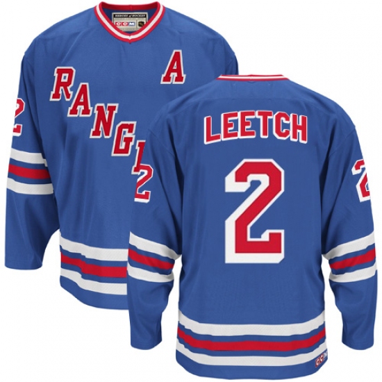 Men's CCM New York Rangers 2 Brian Leetch Premier Royal Blue Heroes of Hockey Alumni Throwback NHL Jersey