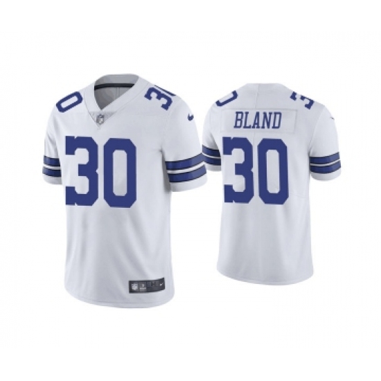 Men's Dallas Cowboys 30 DaRon Bland White Vapor Limited Stitched Jersey