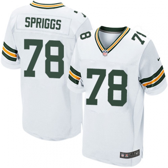 Men's Nike Green Bay Packers 78 Jason Spriggs Elite White NFL Jersey