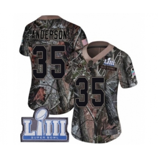 Women's Nike Los Angeles Rams 35 C.J. Anderson Camo Rush Realtree Limited Super Bowl LIII Bound NFL Jersey