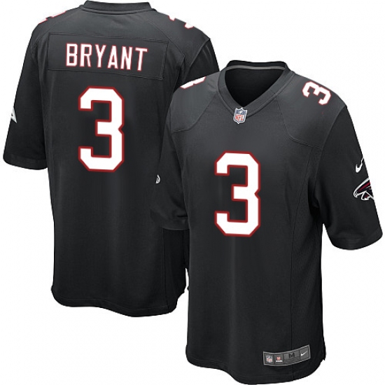 Men's Nike Atlanta Falcons 3 Matt Bryant Game Black Alternate NFL Jersey