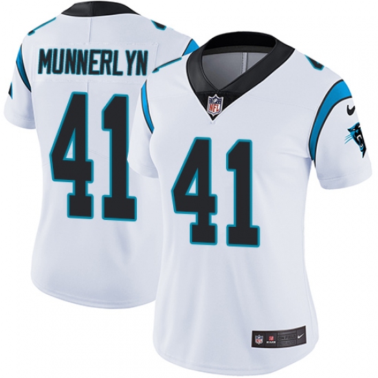 Women's Nike Carolina Panthers 41 Captain Munnerlyn White Vapor Untouchable Limited Player NFL Jersey