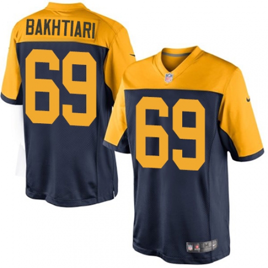 Men's Nike Green Bay Packers 69 David Bakhtiari Limited Navy Blue Alternate NFL Jersey