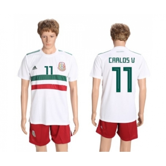 Mexico 11 Carlos V. Away Soccer Country Jersey