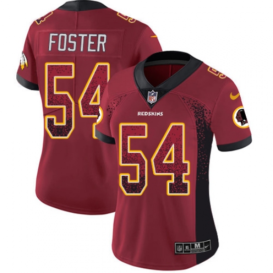 Women's Nike Washington Redskins 54 Mason Foster Limited Red Rush Drift Fashion NFL Jersey