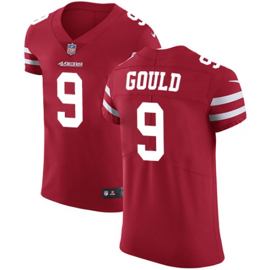 Men's Nike San Francisco 49ers 9 Robbie Gould Red Team Color Vapor Untouchable Elite Player NFL Jersey