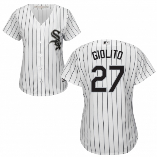 Women's Majestic Chicago White Sox 27 Lucas Giolito Replica White Home Cool Base MLB Jersey