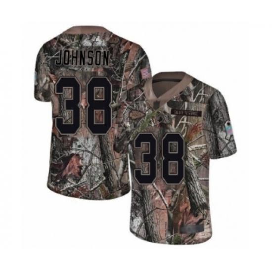 Men's Kansas City Chiefs 38 Dontae Johnson Camo Rush Realtree Limited Football Jersey