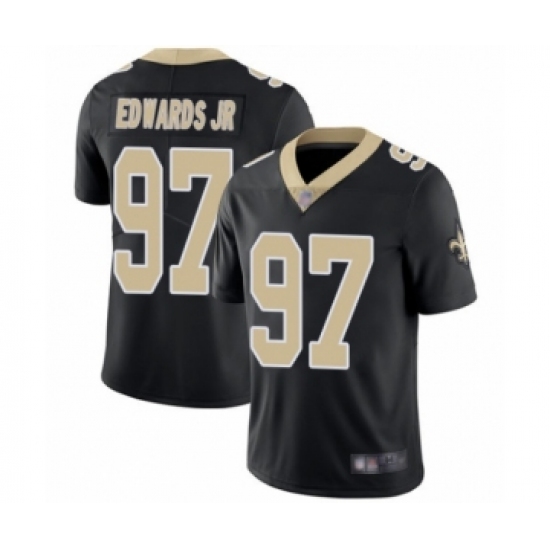 Men's New Orleans Saints 97 Mario Edwards Jr Black Team Color Vapor Untouchable Limited Player Football Jersey