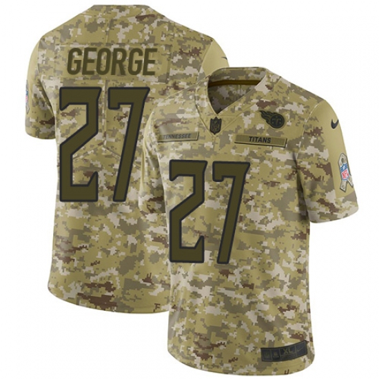 Youth Nike Tennessee Titans 27 Eddie George Limited Camo 2018 Salute to Service NFL Jersey