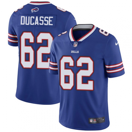 Men's Nike Buffalo Bills 62 Vladimir Ducasse Royal Blue Team Color Vapor Untouchable Limited Player NFL Jersey