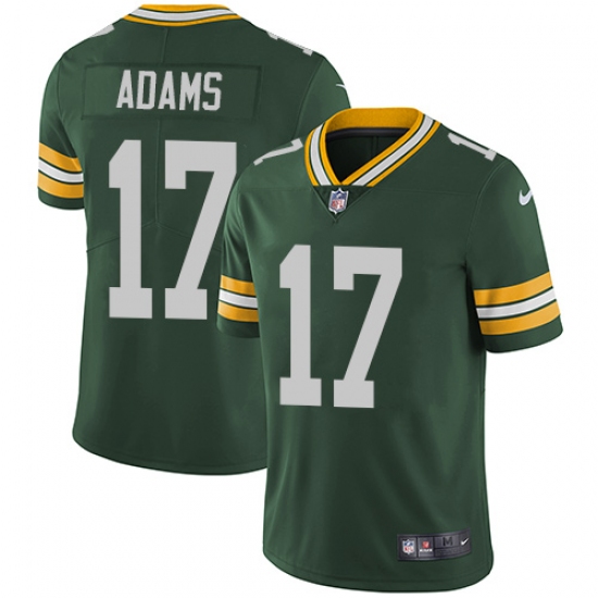 Men's Nike Green Bay Packers 17 Davante Adams Green Team Color Vapor Untouchable Limited Player NFL Jersey