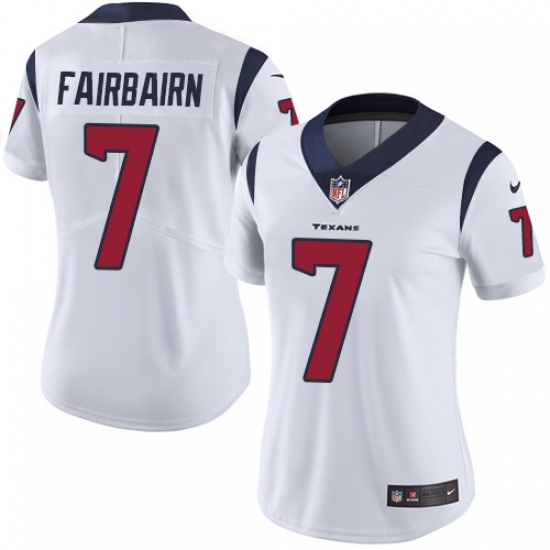 Women's Nike Houston Texans 7 Ka'imi Fairbairn White Vapor Untouchable Limited Player NFL Jersey