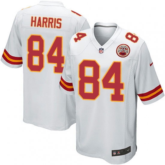 Men's Nike Kansas City Chiefs 84 Demetrius Harris Game White NFL Jersey