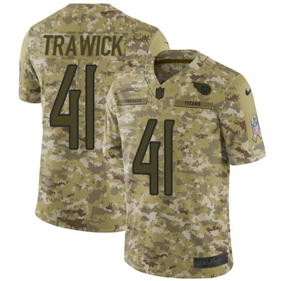 Youth Nike Tennessee Titans 41 Brynden Trawick Limited Camo 2018 Salute to Service NFL Jersey