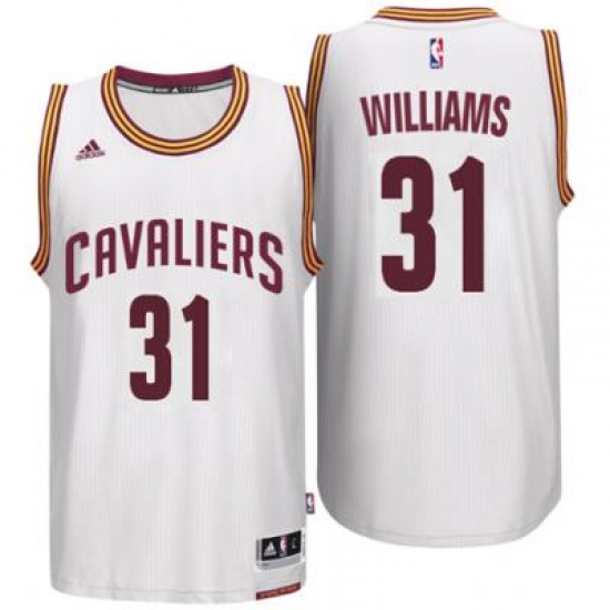 Men's Cleveland Cavaliers 31 Deron Williams adidas White Player Swingman Home Jersey