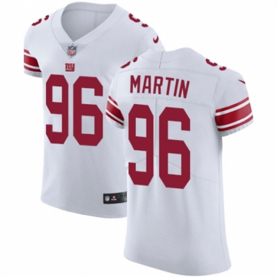 Men's Nike New York Giants 96 Kareem Martin White Vapor Untouchable Elite Player NFL Jersey